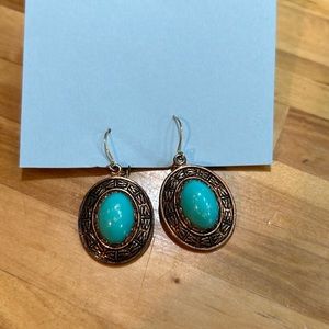 Copper and Turquoise Vintage Earrings